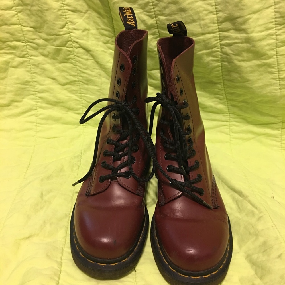 Cherry red 10 eye Dr. Martens